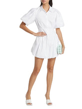 Load image into Gallery viewer, CLEO BALLOON PINTUCK MINI DRESS