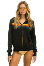 Load image into Gallery viewer, 5 STRIPE ZIP HOODIE