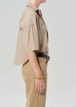 Load image into Gallery viewer, FRANCES CROPPED CAPE BUTTON UP