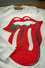 Load image into Gallery viewer, ROLLING STONES CRYSTAL PATCH CREW FLEECE