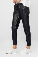 Load image into Gallery viewer, Tapered Vegan Leather Track Pant
