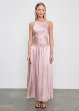 Load image into Gallery viewer, TEXTURED SATIN HALTER SCARF TOP
