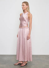 Load image into Gallery viewer, TEXTURED SATIN HALTER SCARF TOP
