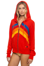 Load image into Gallery viewer, MOUNTAIN STITCH CHEVERON ZIP HOODIE
