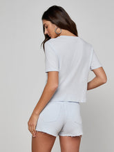 Load image into Gallery viewer, STORMY SS CROP CRW NK TEE

