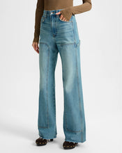 Load image into Gallery viewer, TAYLOR WIDE LEG JEAN WITH CHAPS
