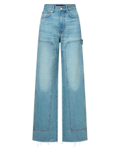 Load image into Gallery viewer, TAYLOR WIDE LEG JEAN WITH CHAPS
