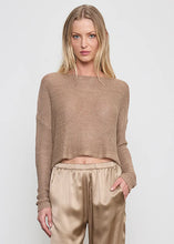 Load image into Gallery viewer, LINEN OPEN KNIT BATEAU SWEATER
