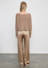 Load image into Gallery viewer, LINEN OPEN KNIT BATEAU SWEATER
