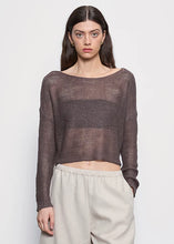 Load image into Gallery viewer, LINEN OPEN KNIT BATEAU SWEATER
