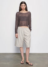 Load image into Gallery viewer, LINEN OPEN KNIT BATEAU SWEATER
