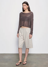 Load image into Gallery viewer, LINEN OPEN KNIT BATEAU SWEATER
