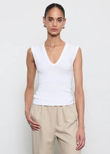 Load image into Gallery viewer, TEXTURED RIB SLEEVELESS V
