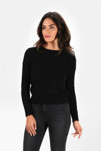 Load image into Gallery viewer, Cashmere Distressed Crew Neck Sweater
