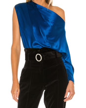 Load image into Gallery viewer, Silk One Shoulder Draped Top
