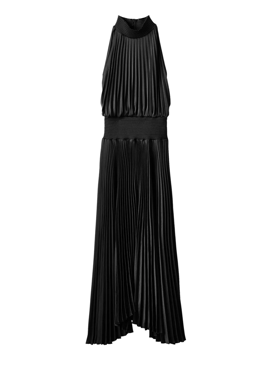 RENZO PLEATED MIDI DRESS – Atelier La Rouge