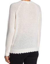 Load image into Gallery viewer, Cashmere Distressed Crew Neck Sweater

