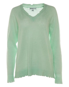 Cashmere Distressed Edge LS V